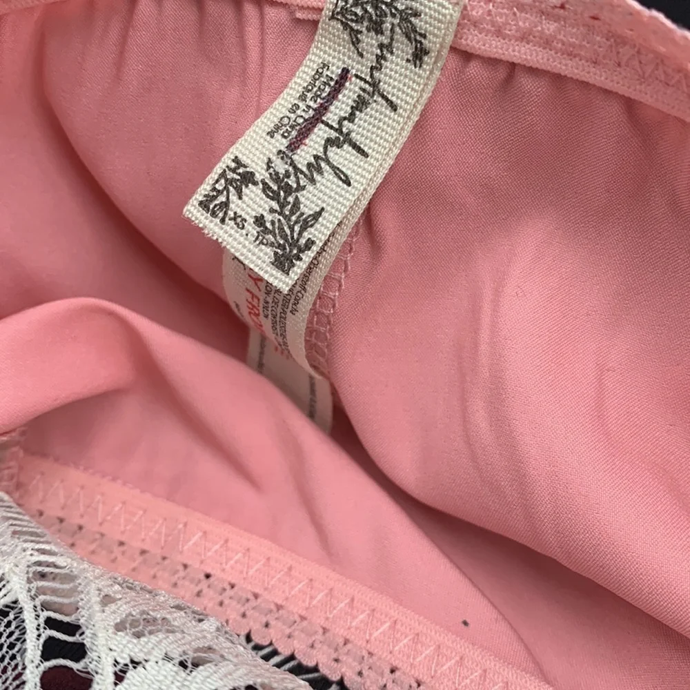 Free people call you mine bralette pink new without tags size xs set 2 pieces !
